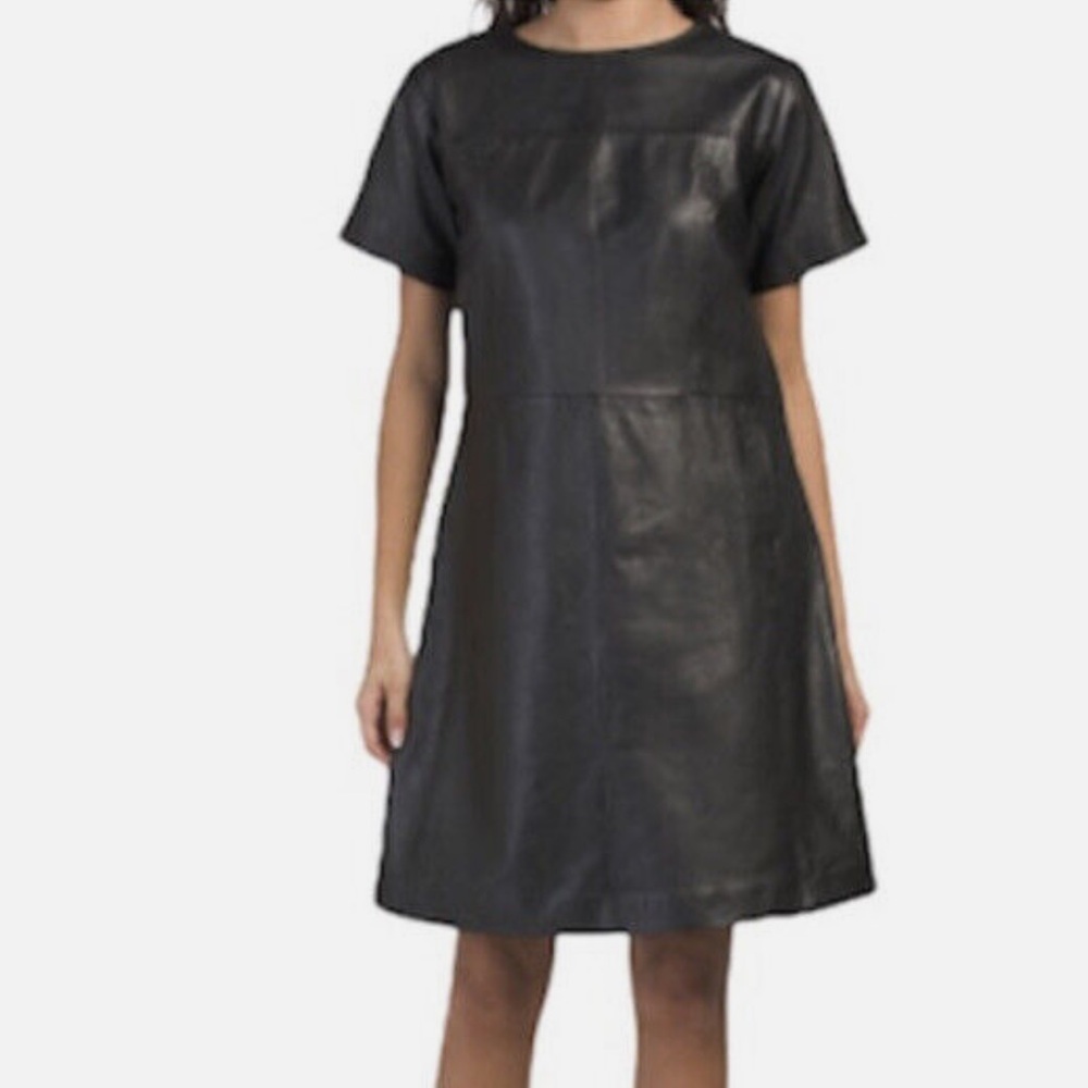 Bod and Christensen Leather Shift Dress